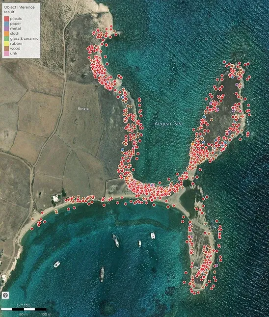 Detection litter map